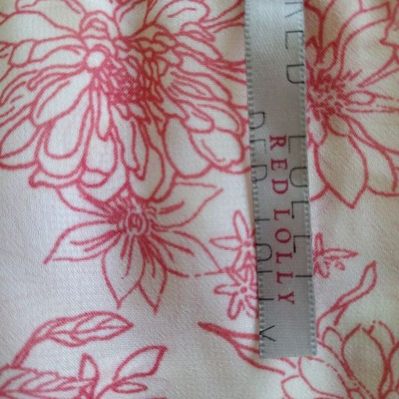 Women's Fringe Cardigan Pink Kimono Short Sleeve Size Os Cover up - Picture 9 of 9